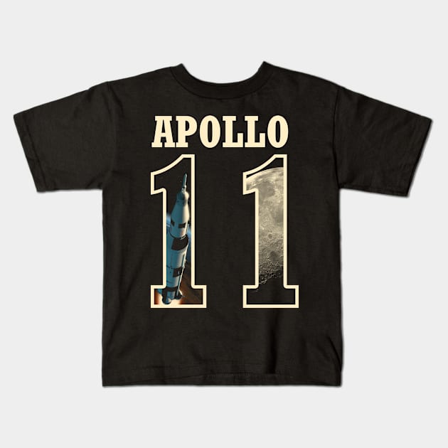 Apollo 11 Kids T-Shirt by Mila46